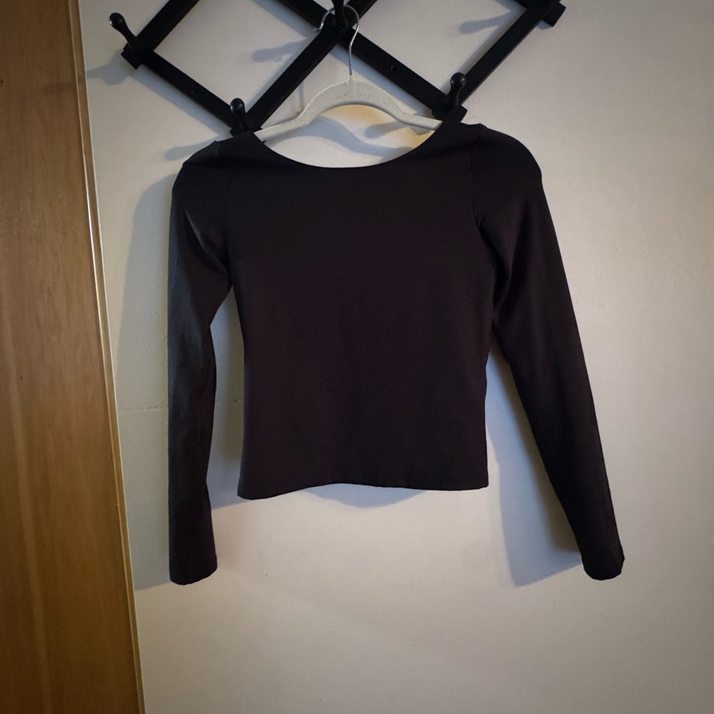 Chic Black Long Sleeve Women's Top